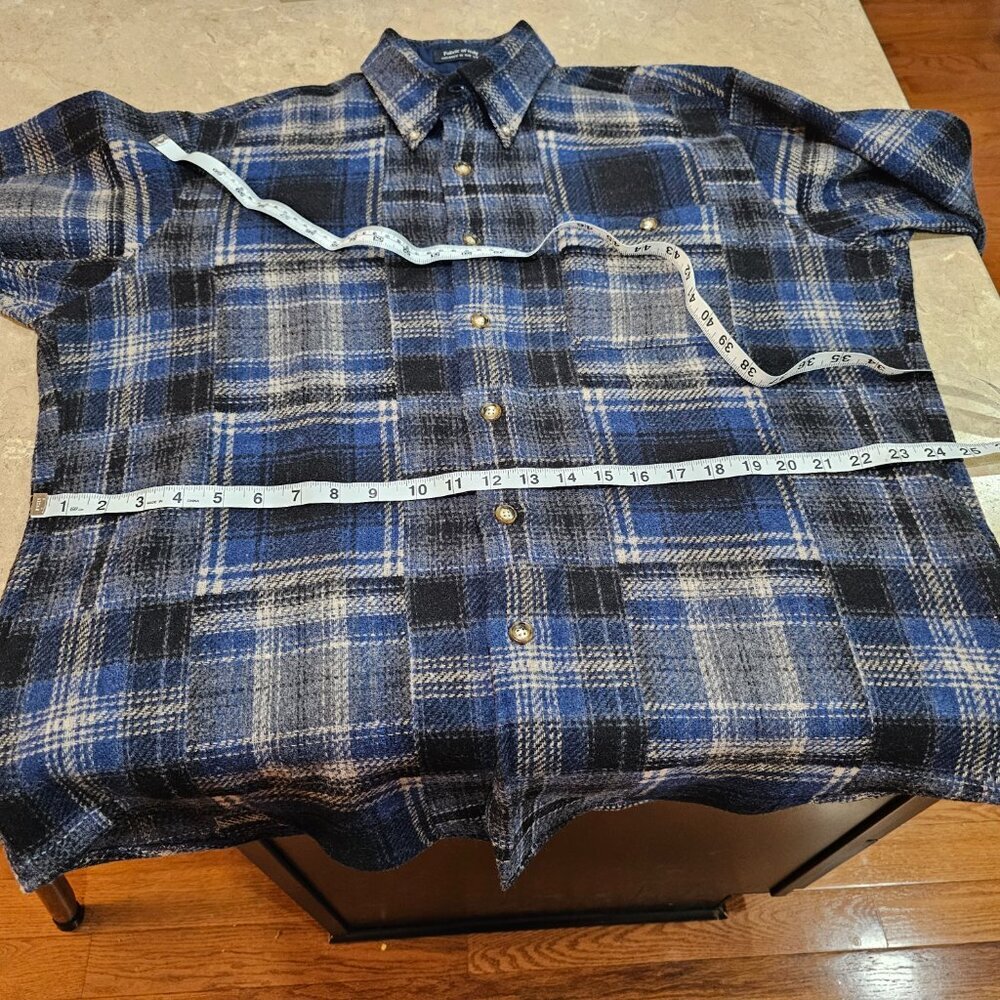 Men's Rush Wilson Ltd Wool/Alpaca Blend Plaid Shirt Jacket Size M Made in USA - Picture 4 of 9